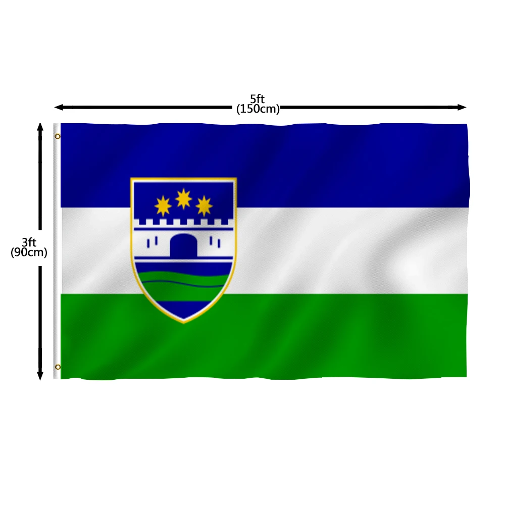 Flagnshow 100% Polyester Bosnia and Herzegovina Unsko-sanski kanton Flags