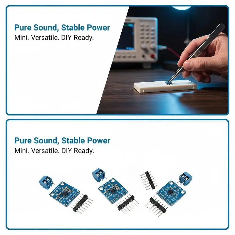 MAX98357A Audio Amplifier Module 3W I2S Class D Filterless Mini Amp Board for Portable Audio Device Modification Projects