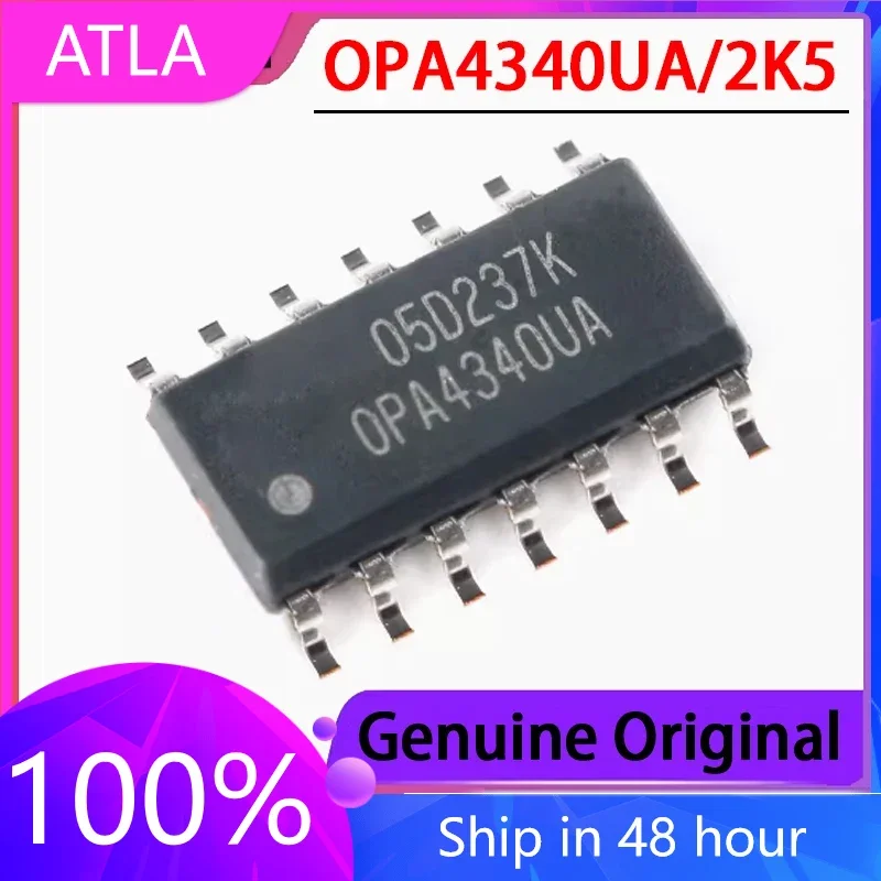 2PCS New Original OPA4340UA OPA4340UA/2K5 SOIC-14 Quad Operational Amplifier Chip