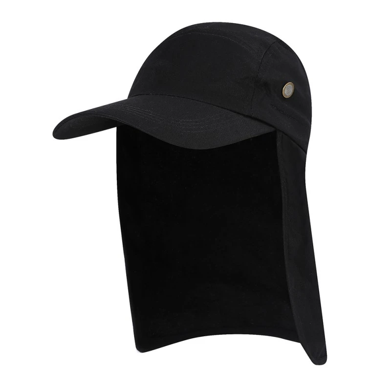 Outdoor Summer Sunscreen Fisherman Hats Women Men Breathable Fishing Caps Wide Brim Sun Hat with Neck Flap For Travel Hiking