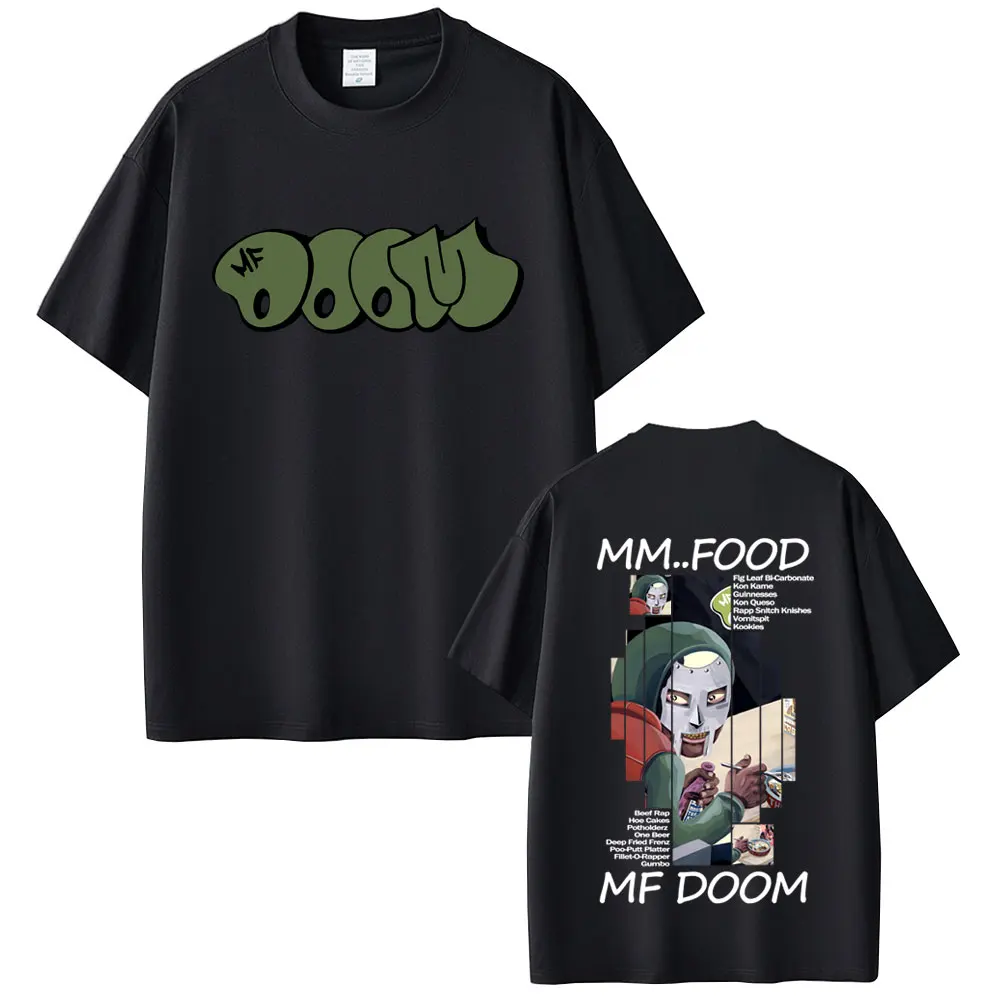 

Rapper Mf Doom MM FOOD Album Graphic T-shirt Men Women Hip Hop Fashion Pop Music T Shirts Male Casual Vintage Oversized T-shirts