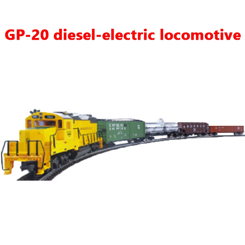 

Toy Train GP-20 Diesel-electric Locomotive Set 66150 Track Set with Carriages Basic Track Combination Set Alloy Model Car