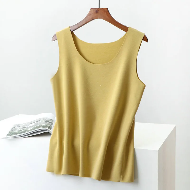 Women's Intimates Autumn Winter Double sided Velvet Heat Warmth Tank Top Slim Round Neck Sleeveless Shirt Camisoles Underwear