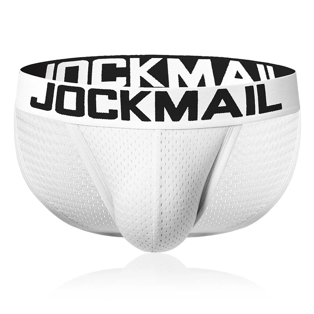 JOCKMAIL-Roupa Interior Masculina De Malha De Seda De Gelo, Cuecas Respiráveis, Biquíni Deslizante, Calcinha Masculina Gay, Cuecas Sexy, Roupas de