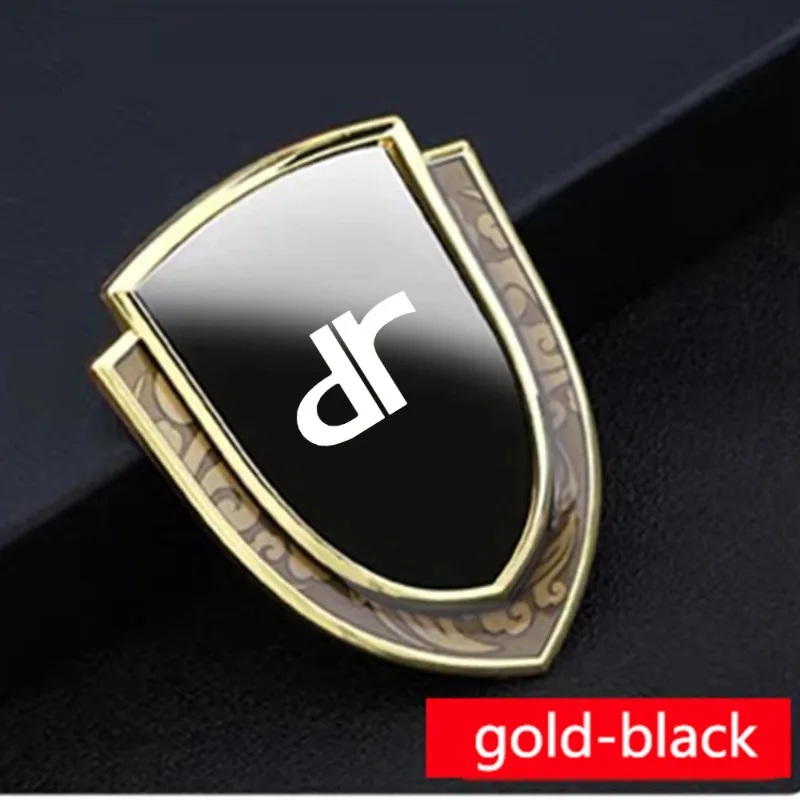 Pegatina de guardabarros lateral de coche de Metal, emblema de escudo, insignia, decoraciones adhesivas para motores DR 1,0 EV 3,0 4,0 5,0 DR3 DR1 DR2 4