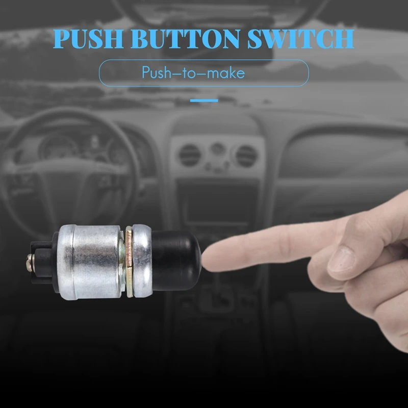 Heavy Duty Engine Start Push Button Heavy-Duty Momentary Start Switch 12V Dc Weatherproof Push Button Start Switch(50 Amps)