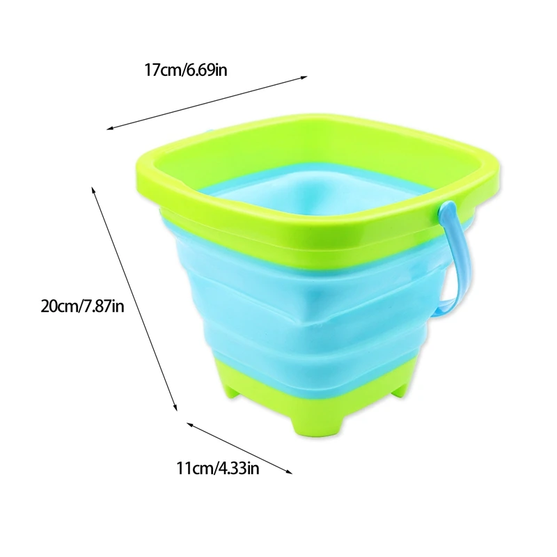 Children Beach Toys Kids Play Water Toys Foldable Portable Sand Bucket Summer Outdoor Toy Beach Play Sand Water Game Toy for Kid