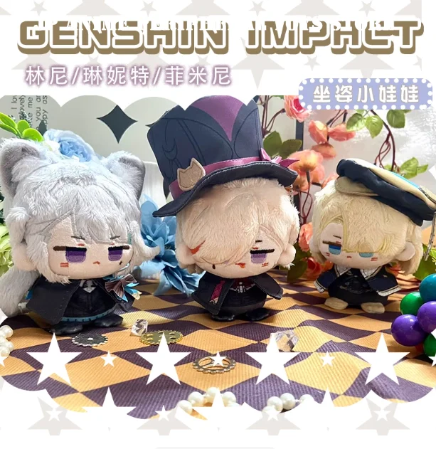 12 centimetri Genshin Impact Peluche Giocattolo Tartaglia Keqing Klee Raiden Shogun Zhongli Diluc Nahida Farcito bambola pendente Ventole Regali Di Compleanno