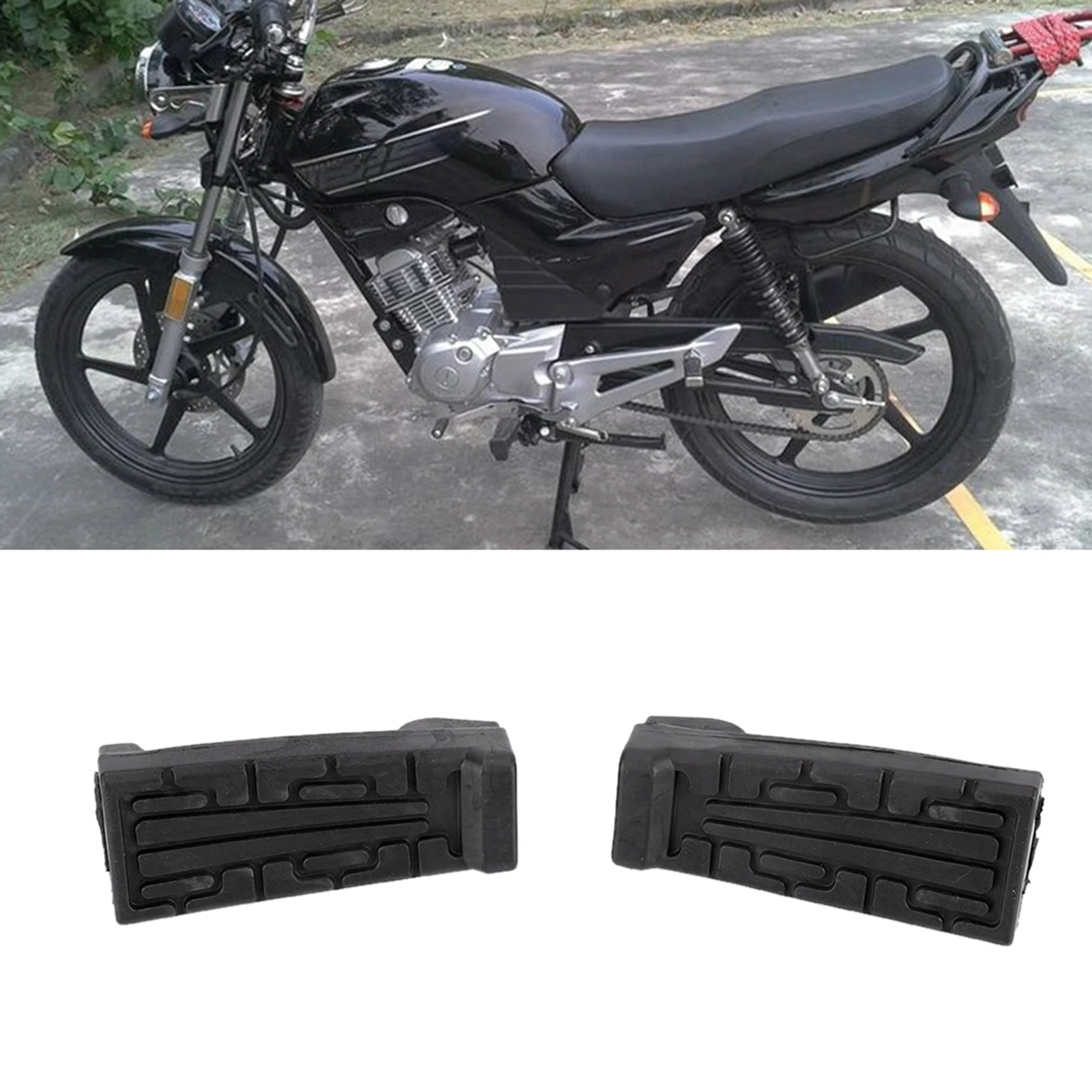 1 Pair Rubber Front Pedal Footrest Foot Pegs Fit for Yamaha YBR 125 image 6