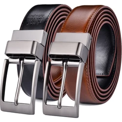 1Pcs Belt Men - Leather Reversible Belts for Men 1 3/8