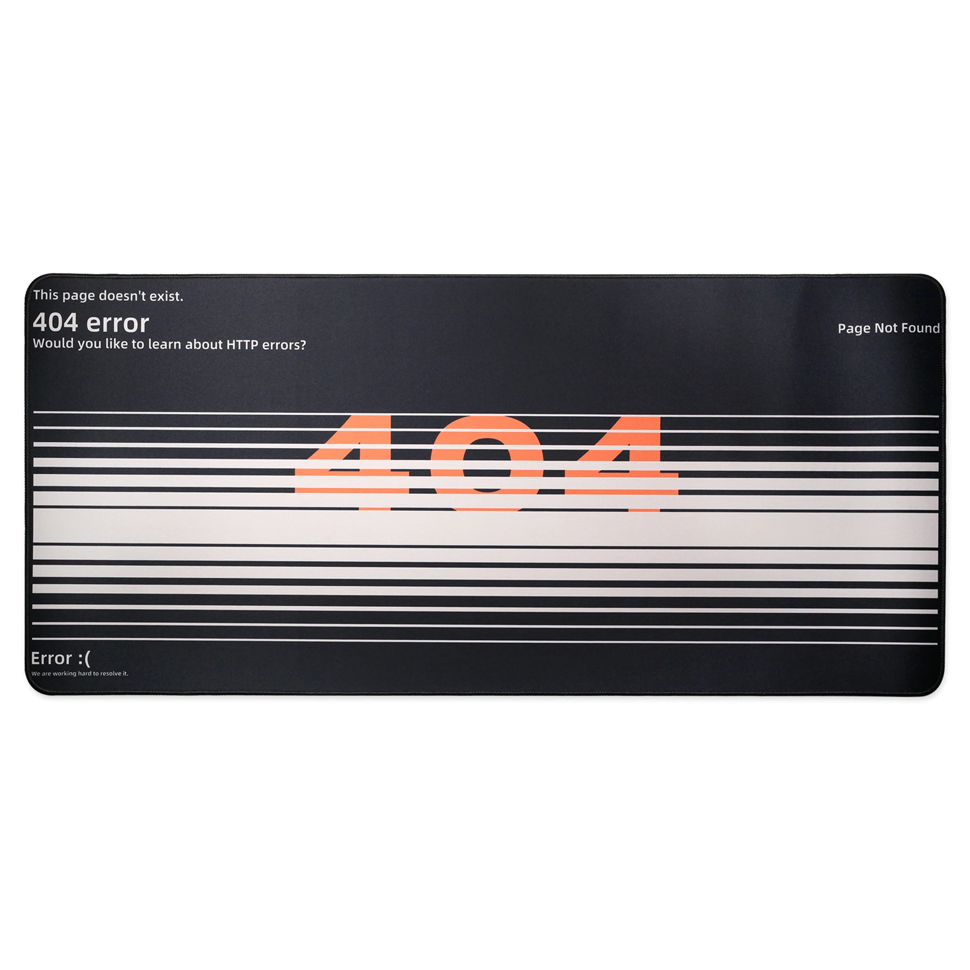 

404 Error Mousepad for Mechanical Keyboard Deskmat 900 400 4mm Stitched Edges High quality soft touch Rubber for mouse Page not