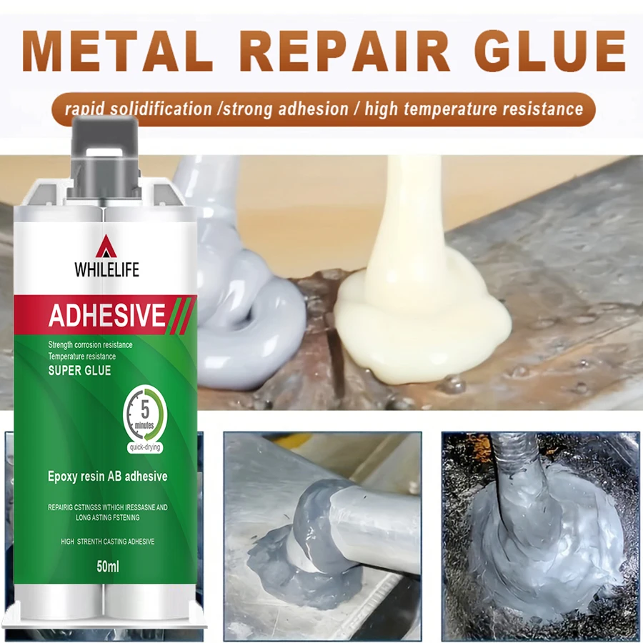 Epoxy Resin AB Adhesive Metal Repair Glue High Strength Cold Welding Glue for Steel Copper Aluminum Stone Ceramic Crack Filling