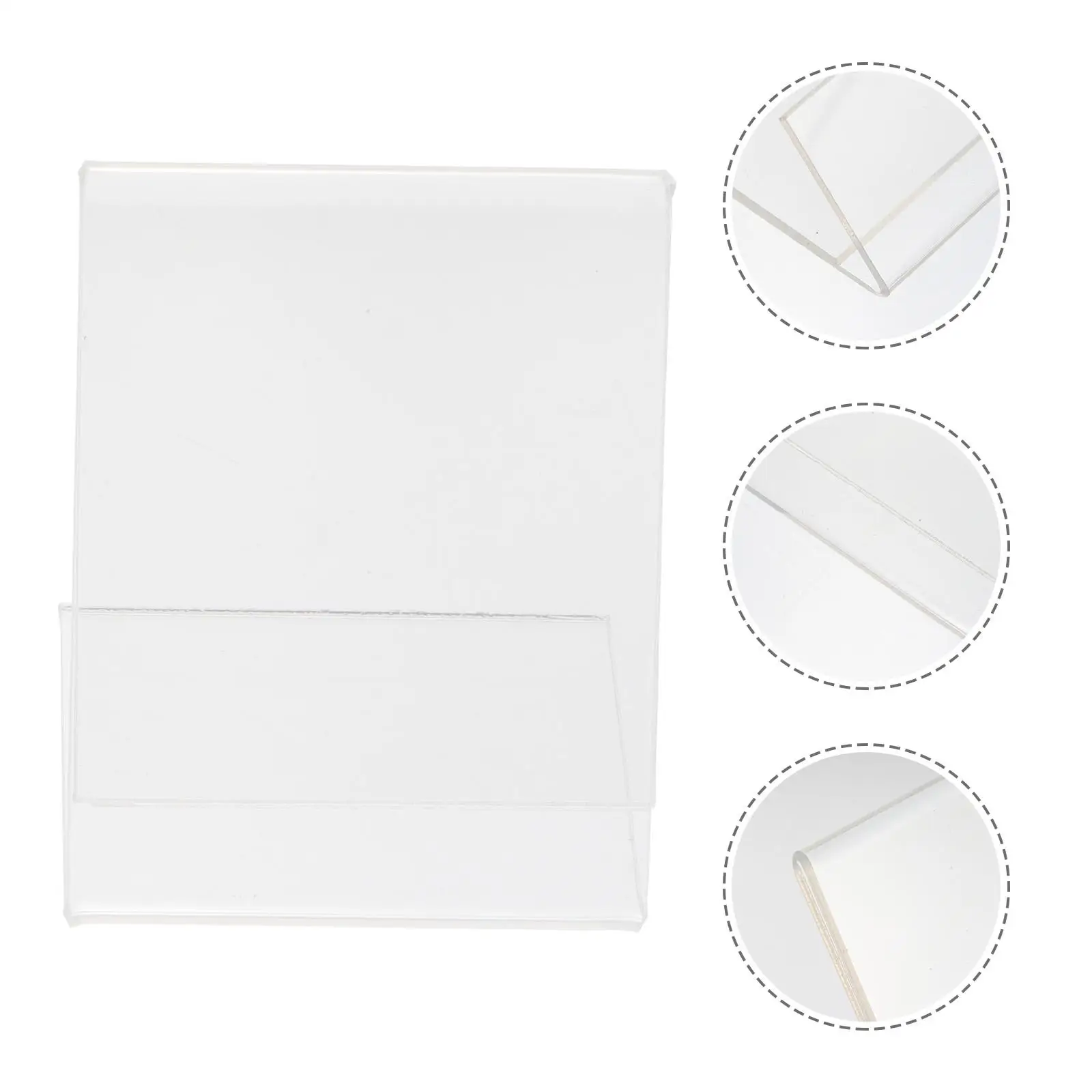 2 Pcs QR Code Card Name Cards Holders Acrylic Retail Small Sign Plastic Label Stand Product Display Clear