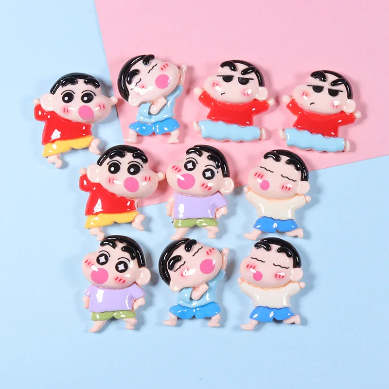 Flat cartoon Crayon Xiaoxin resin jewelry accessories DIY cream glue refridgerator magnets case headband mobile phone charm