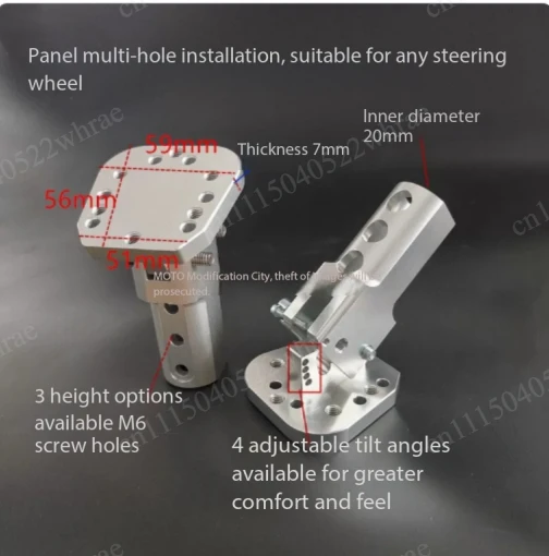 For  Steering Wheel Base, Universal Adjustable Steering Wheel Base for Racing Karts,Go Kart Steering Wheel Base