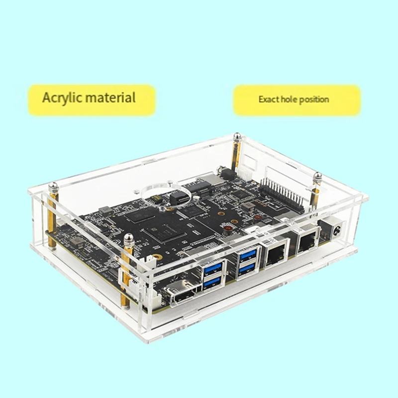 For Banana Pi -F3 Acrylic Case Transparent Shell Protective with Cooling Fan for Banana Pi -F3 Development Board-A75P