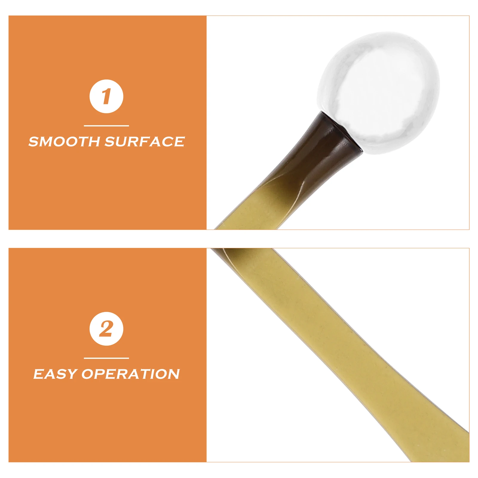 

2pcs Eye Cream Massage Stick Smooth Surface Portable Easy Operation Zinc Alloy Beauty Supplies Women Green White