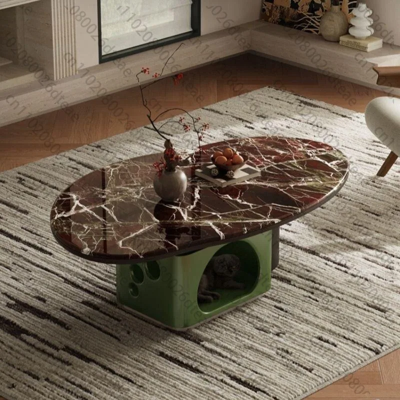 For 2026 Modern  Minimalist Imported Marble Coffee Table Designer Luxury Living Room Table For Small Apartments