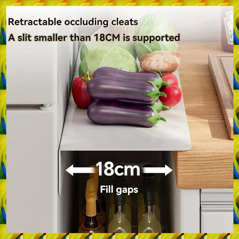 WFF The Refrigerator Side Extension Board Non-Punching Magnetic Absorption Table Shelf Magnetic Absorption 40X20cm