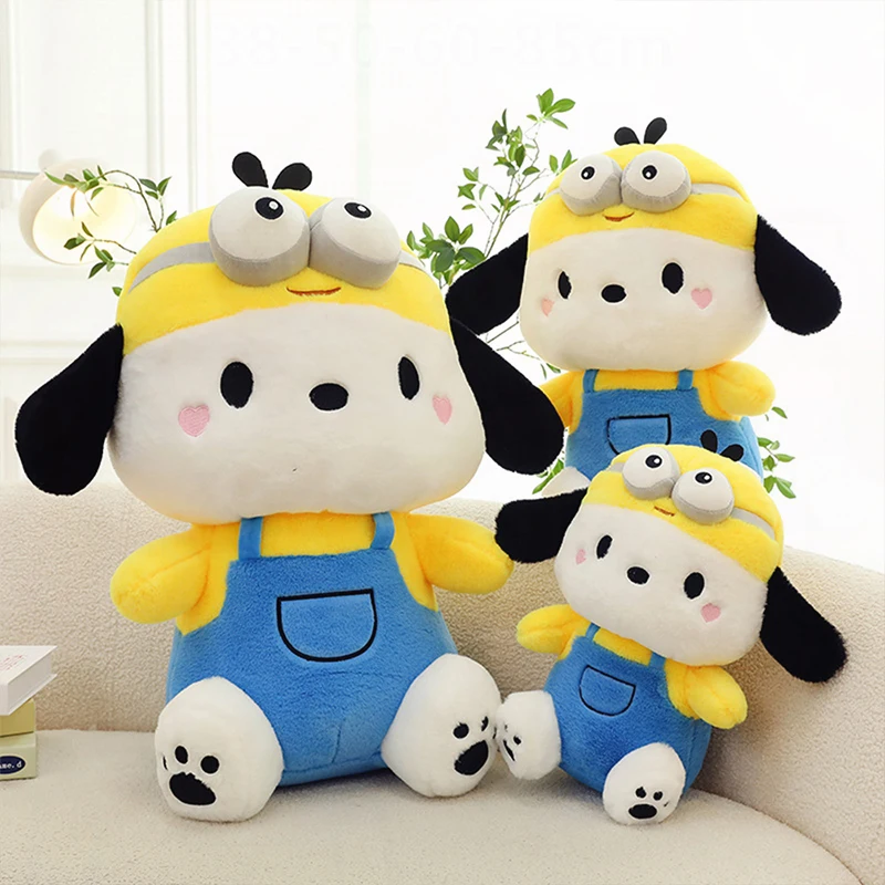 Anime Sanrio Cosplay Cross-dressing Puppe Minion Pacha Hund Plüsch Spielzeug Kissen Nette Große kinder Geburtstag Geschenk Dekoration
