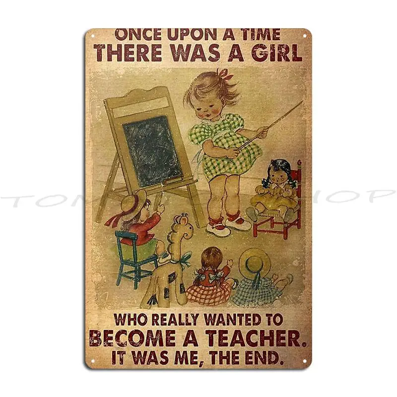 Once Upon A Time Girl Who Really Loved Sewing ，Metal Signs Club Club Bar Pub Wall Decor Design  Tin Sign Poster