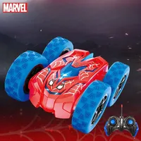 Marvel The Avengers Spiderman Anime movies creative cartoon remote control double-sided rolling stunt car children's toy gift