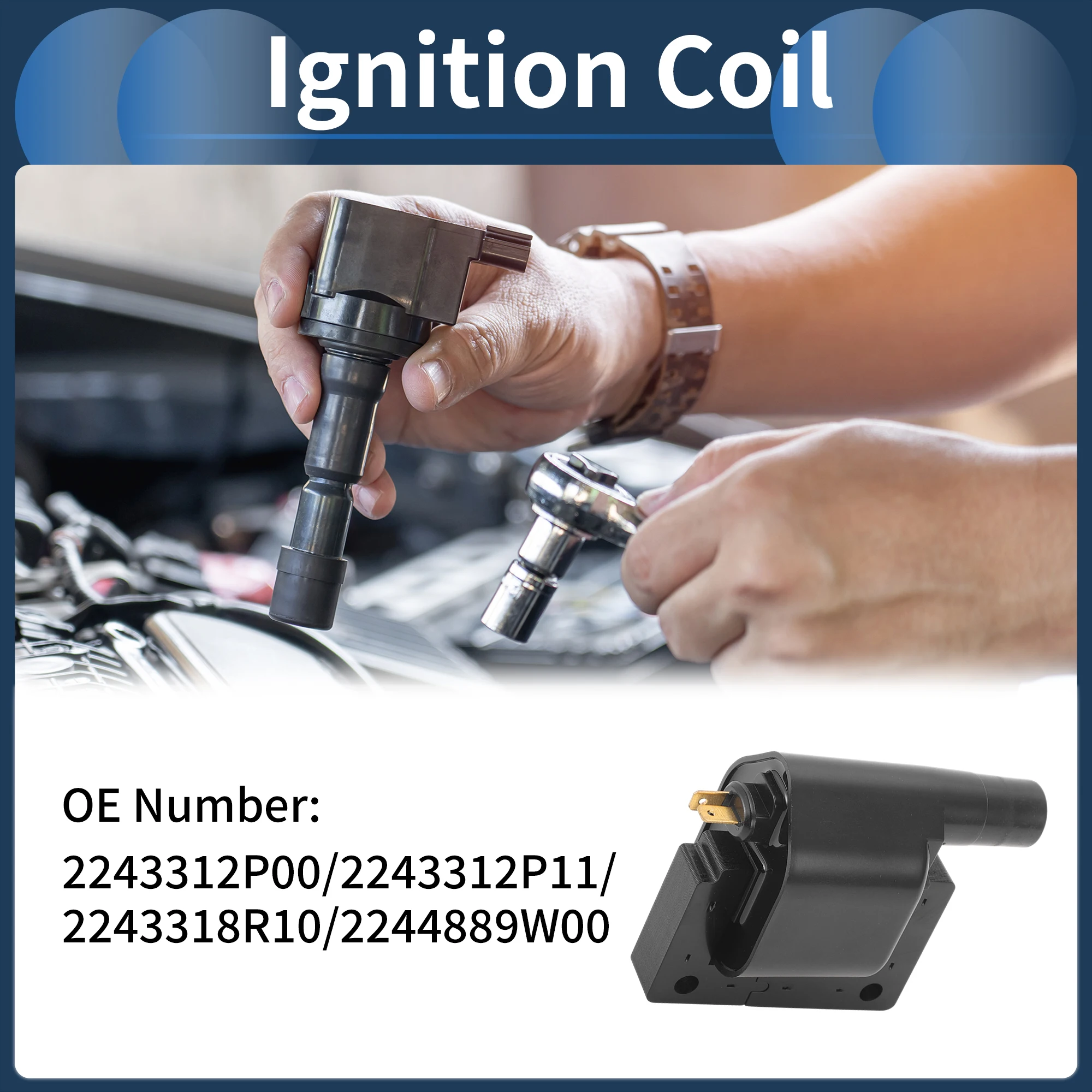 UXCELL Ignition Coil Ignition Coil Pack No.2243312P00 for ISUZU Amigo 2.3L L4 1989