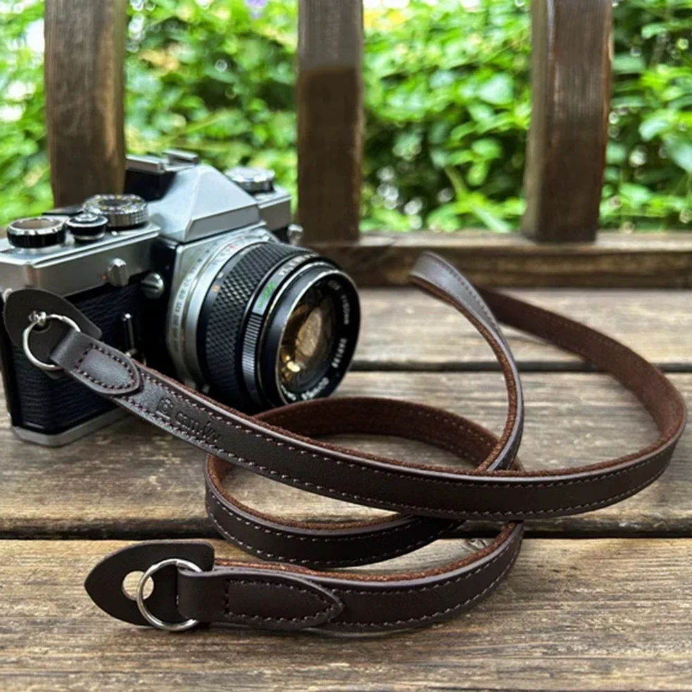 Handmade Cowhide Leather Camera Neck Strap for Micro Single Photography Camera Shoulder Strap