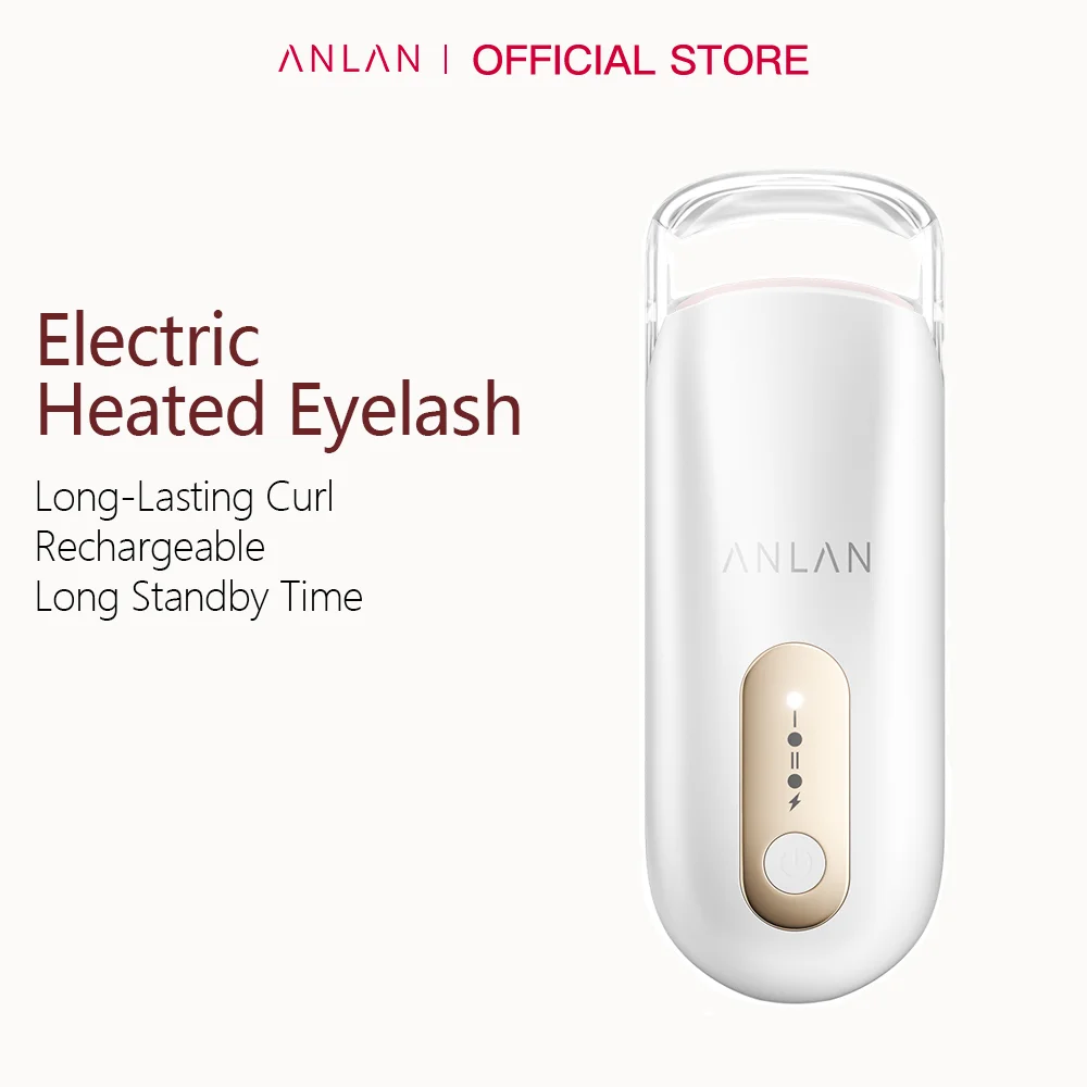 

ANLAN Electric Eyelash Curler Wide Mouth Rechargeable Eyelash Lifting Last 24H NTC Temperature Control Clip Portable Makeup Tool