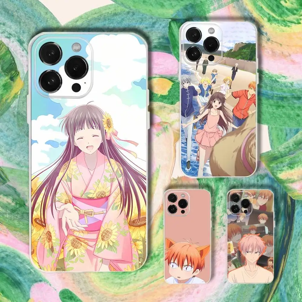

Anime Fruit Basket Phone Case For iPhone 17,16,15,14,13,12,11 Pro,Max,Plus,X,XS,XR,SE4,E Mini Transparent Soft Cover