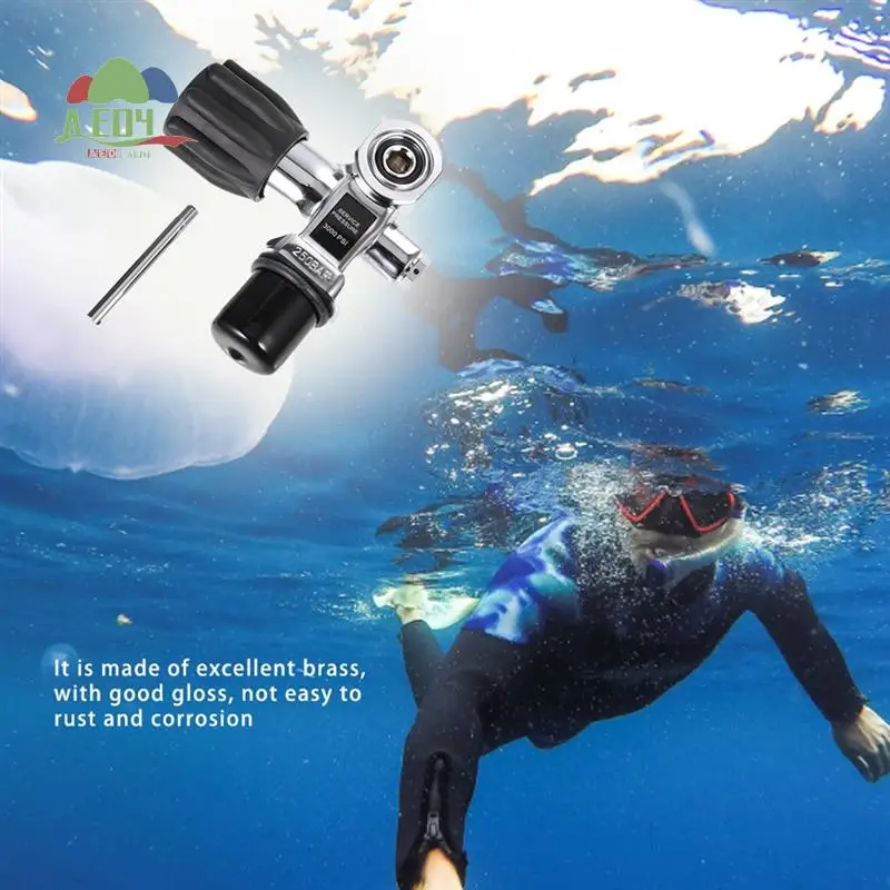 

AED4-Scuba Diving Oxygen Bottle Head Valve Cylinder High Pressure Bottles Valves Dive DIN/Yoke Tank Valve 3/4 Inch - 14 NPSM