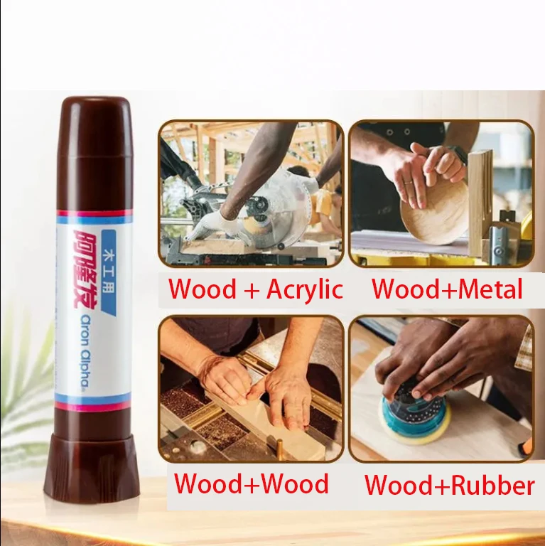 Aron Alpha Japan Sticky Wood Glue Solid Wood Wood Crack Repair Filling Fast Drying Dip Wood Table