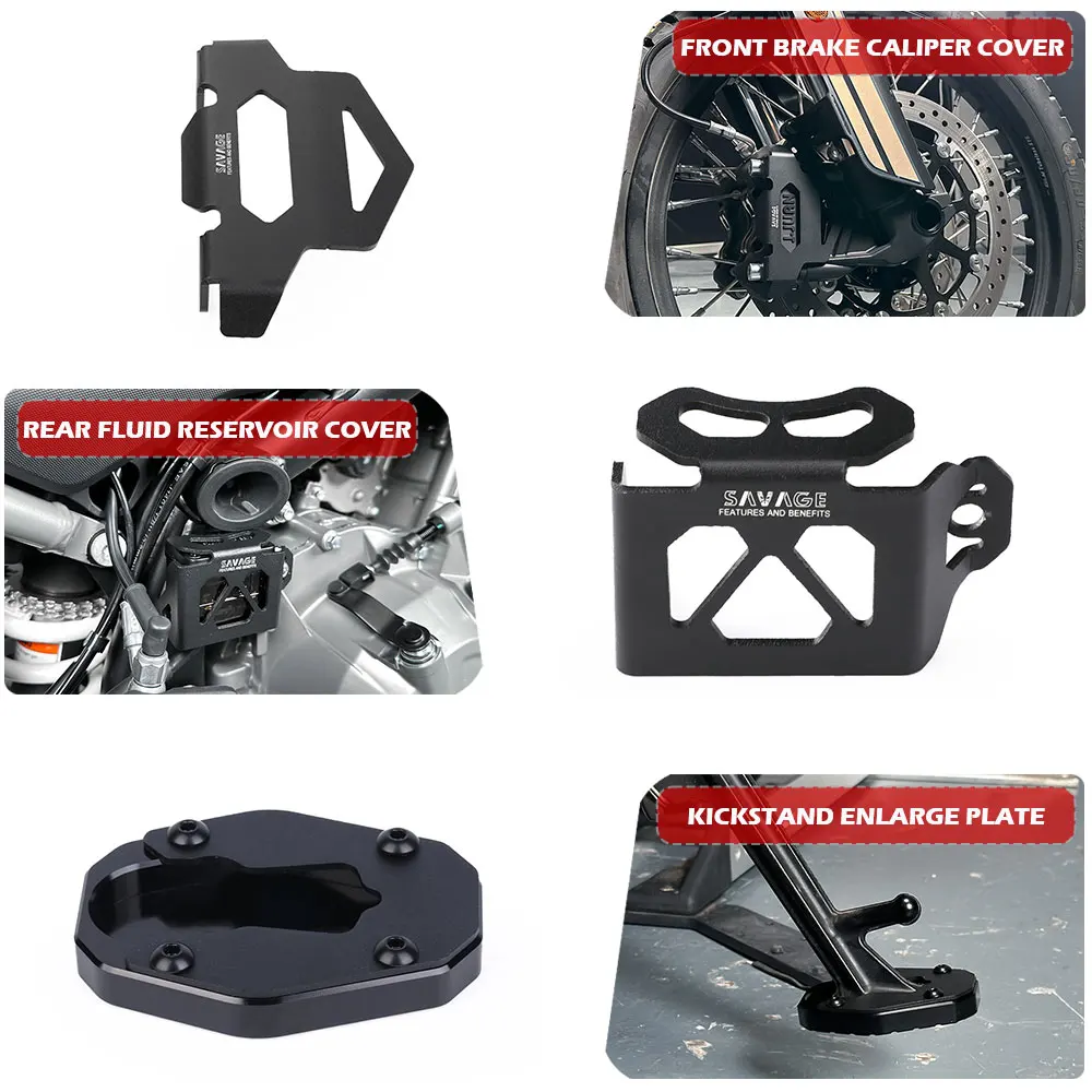 For CFMOTO 450MT MT450 2024-2026 License Plate Bracket Headlight Guard Axle Wheel Crash Sliders Handguard Motorcycle Accessories