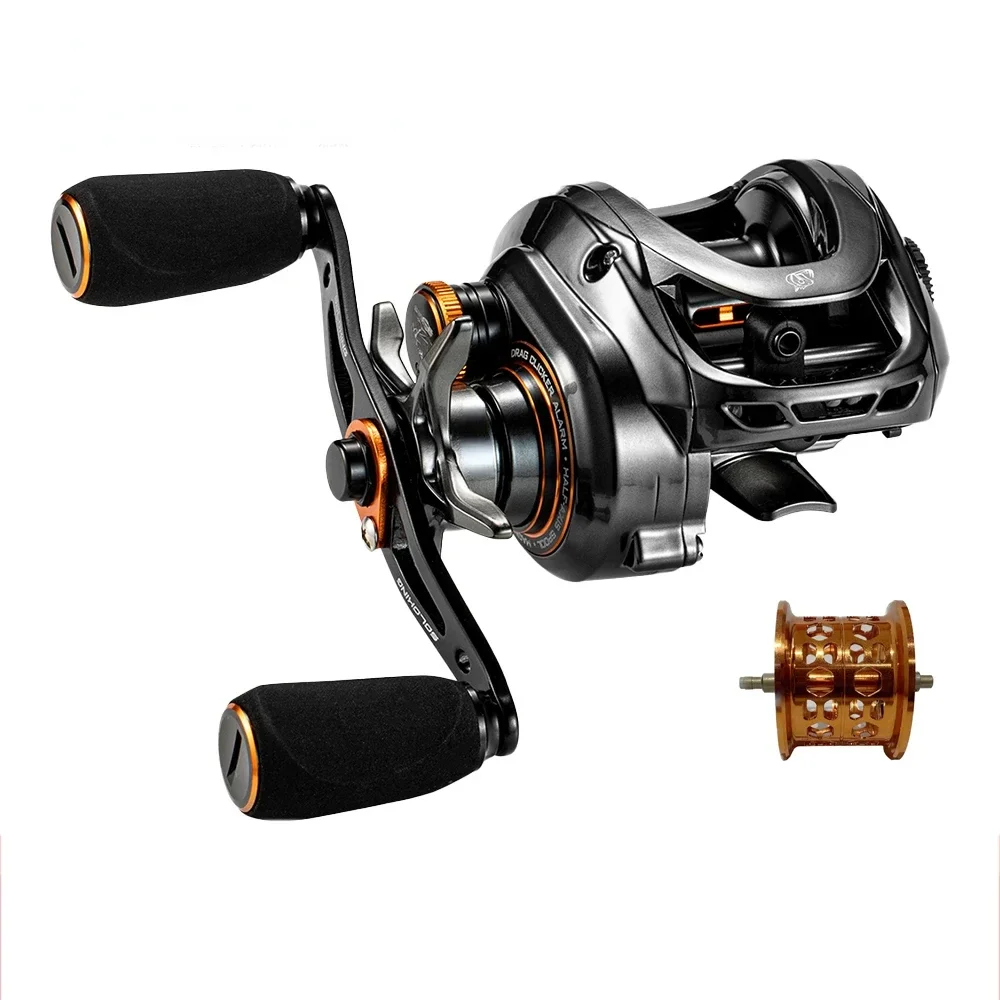 

Highly efficient GKA200 Pro Baitcasting Reel with 7.1/8.1 Gear Ratio for smooth casting action and precise control. Superior 9KG