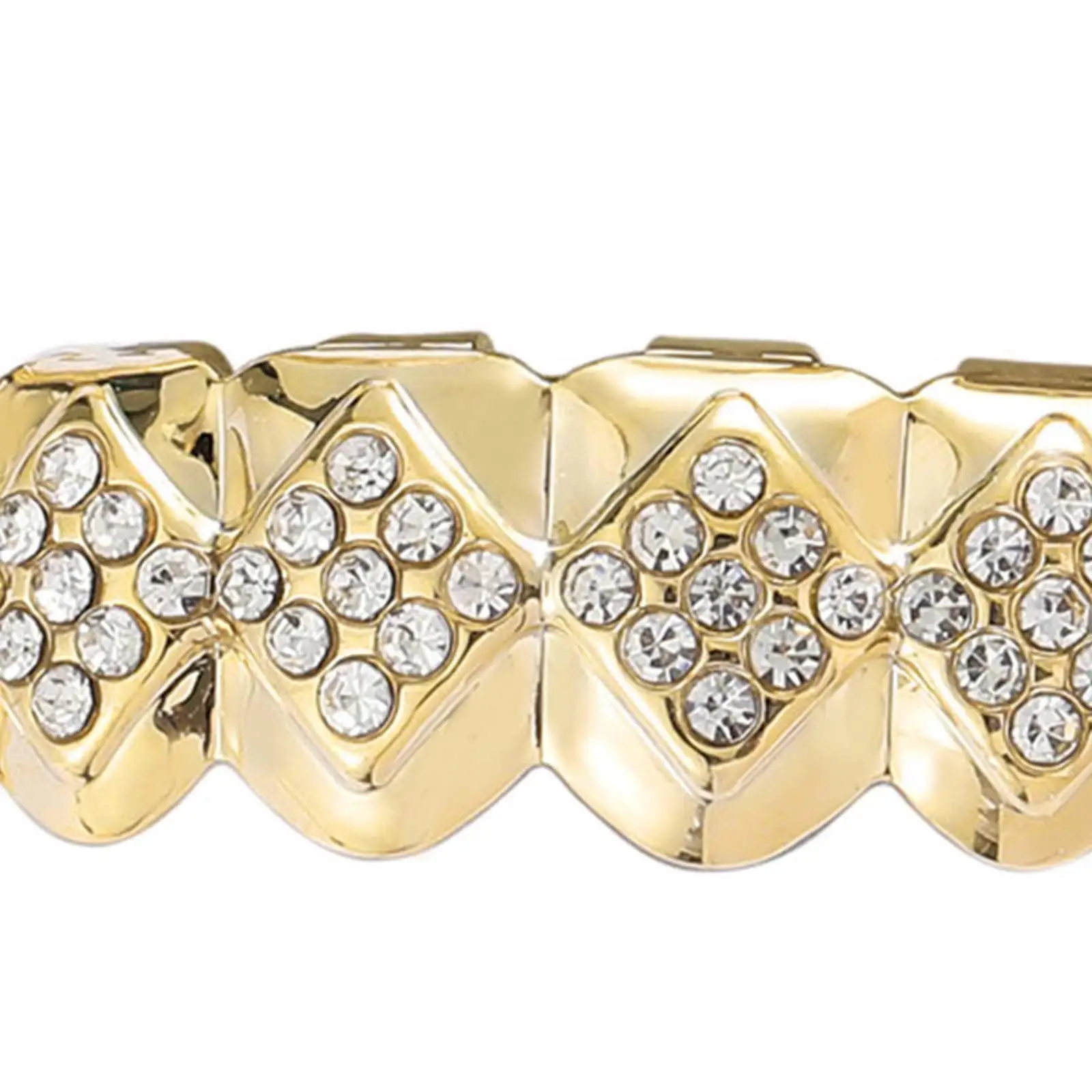 lovehousesky Hip Hop Diamante Banhado Punk removível para cosplay de Halloween