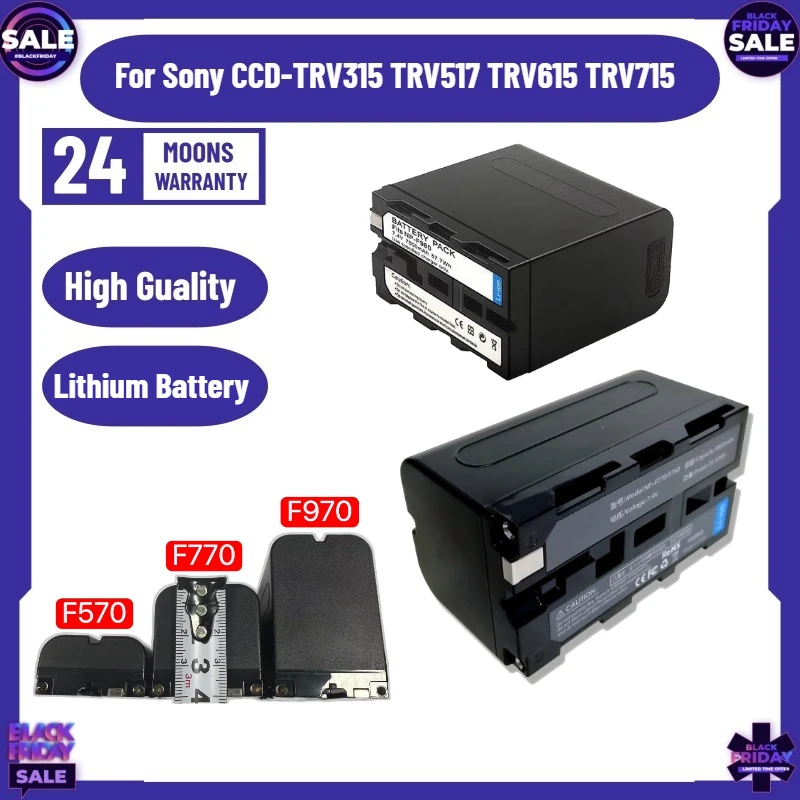 

New NP-F960 F770 F980 Battery Suitable for Sony CCD-TRV315 TRV517 TRV615 TRV715 Camera Battery Charger