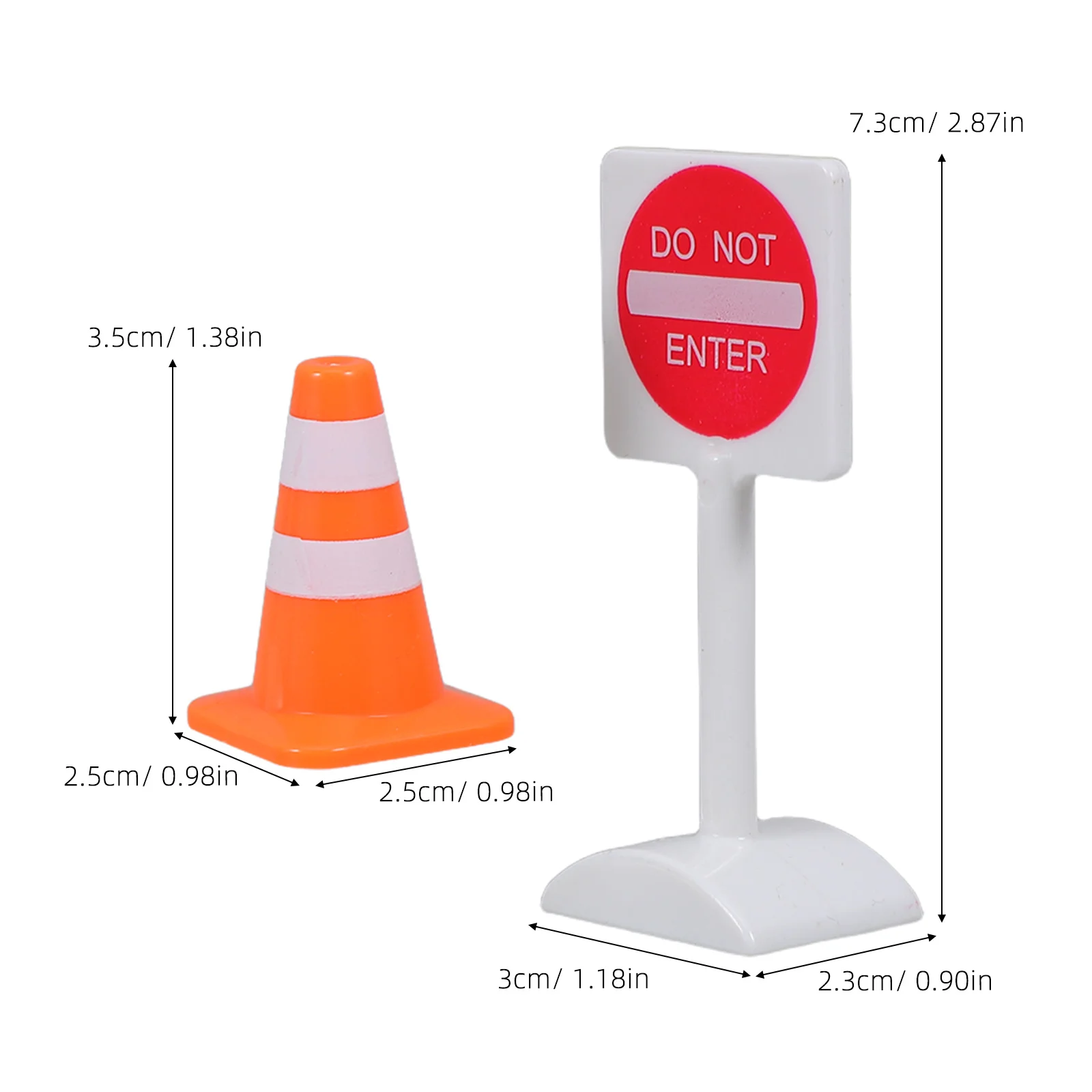 Kit de panneaux de signalisation routière miniatures, ensemble de fausses lumières brillantes pour jeu d'urbanisme pour enfants, éducation à la sécurité routière, divertissement