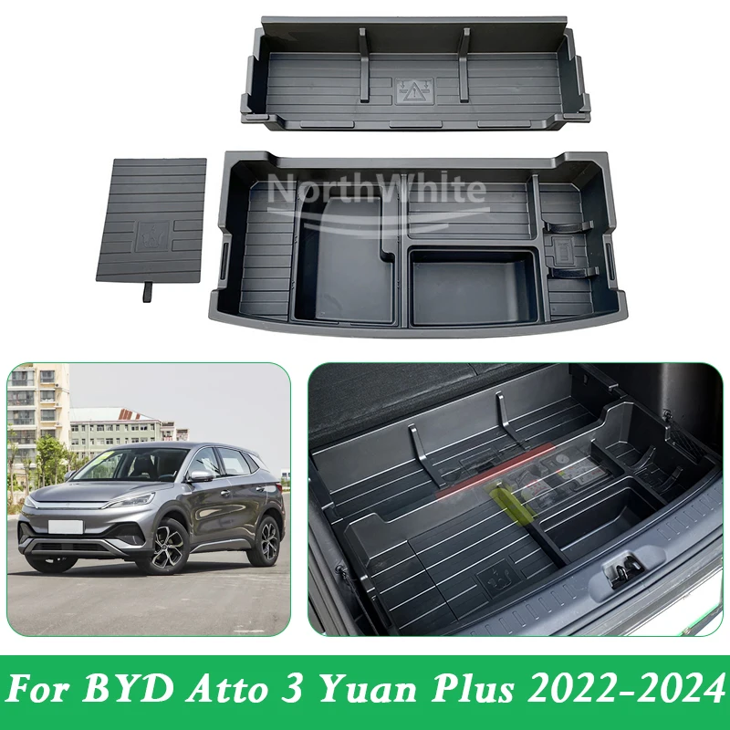 

Rear Trunk Storage Box Trunk Trunk Bottom Modification Parts For BYD Atto 3 Yuan Plus 2022 2023 2024