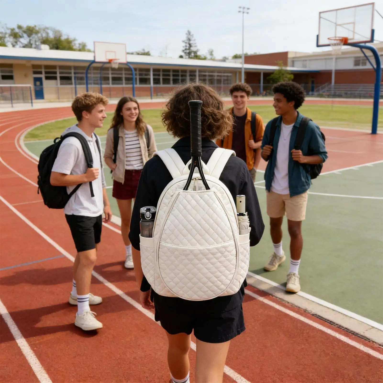 

Сумки для пиклбола для женщин, водонепроницаемые, с большим регулируемым ремнем, большая сумка для набора пиклбола, теннисный рюкзак для теннисной ракетки, мяча