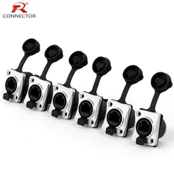 1pc RJ45 Ethernet CAT5 Interface Female LAN Module Panel Mount Coupler IP65 Waterproof Connector Socket with DustCap