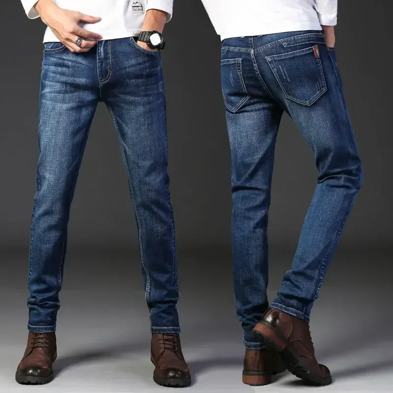 Open-Crotch Pants Autumn and Winter Stretch Men\'s Business Casual Jeans Couple Dating Office Nightclub Fight Field Straight