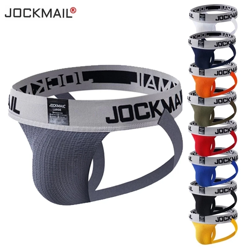 JOCKMAIL New Hot Sale Gay Jockstraps Low Waist Men\'s Underwear Sissy Boxer Briefs Thongs Boys G-string Cosplay Costumes