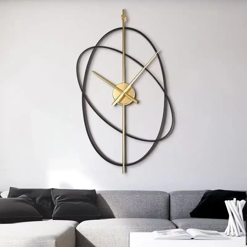 Minimalist Wall Clock for Living Room, Home Decoration, Metal Clocks, Modern Design, Hanging Horologe