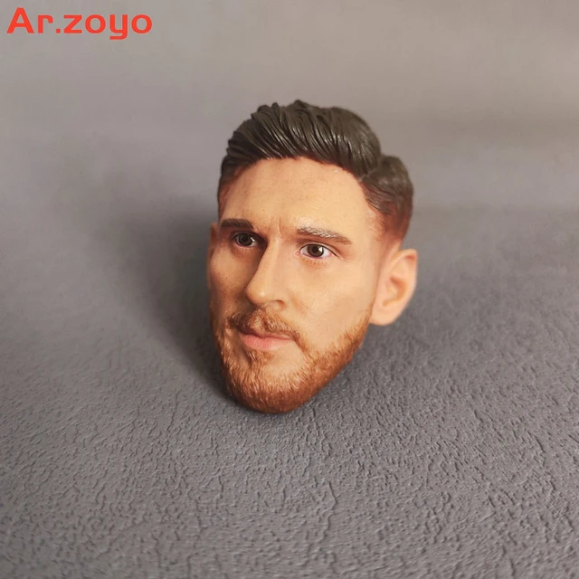 1 6 Male Superstar Lionel Messi Football Star Head Sculpture Carving Model Fit 12inch Action Figures Collectable AliExpress