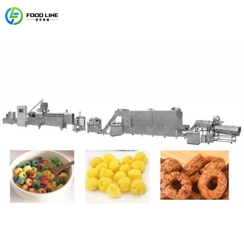 Customized Non-fried Inflating Food Processing Line Corn Puff Snack Food Production Line