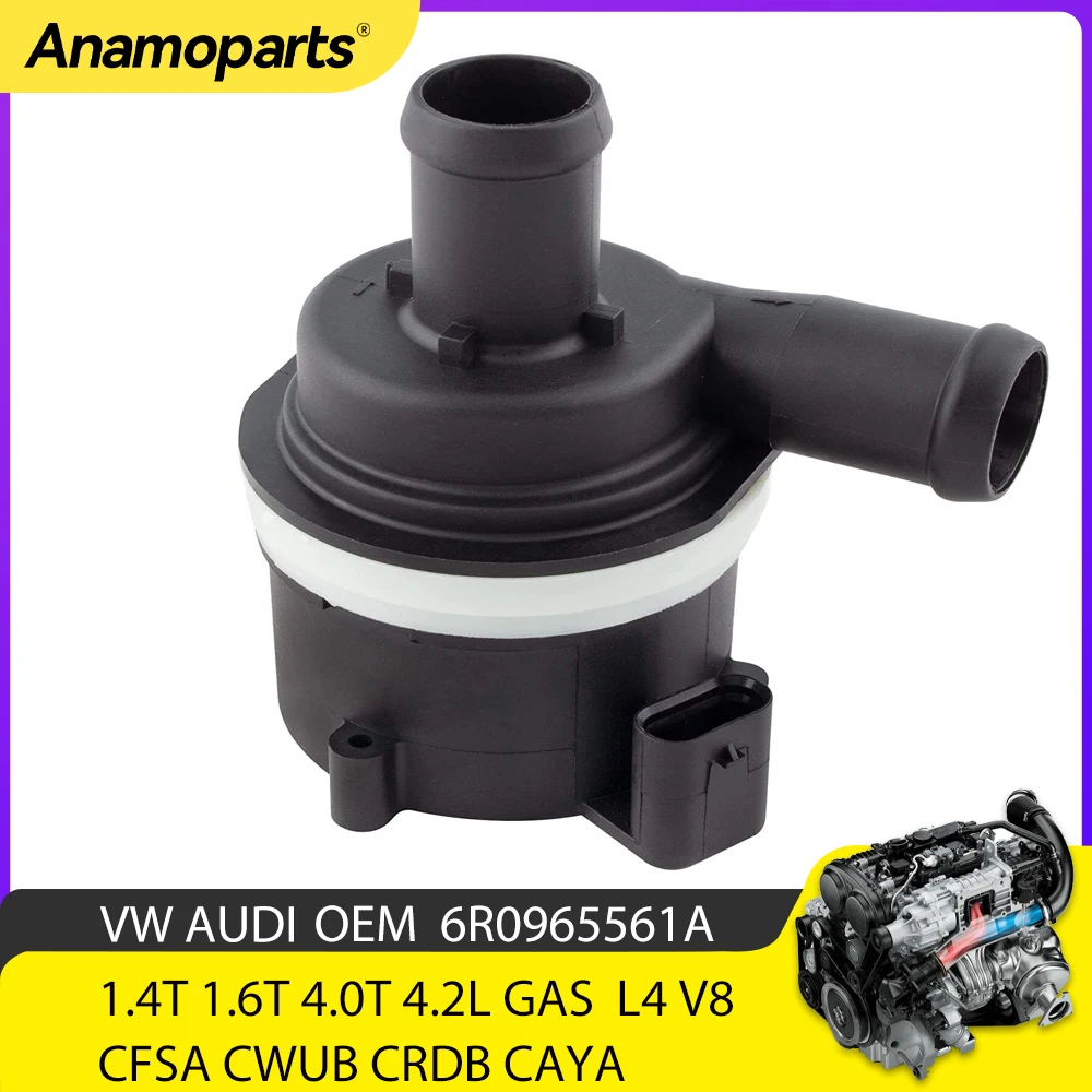 Engine Parts Cooling System electric Auxiliary Water Pump Fit 1.4 1.6 4.0 4.2 T L L4 V8 GAS CFSA CWUB For 2009-2018 VW AUDI 4.0T