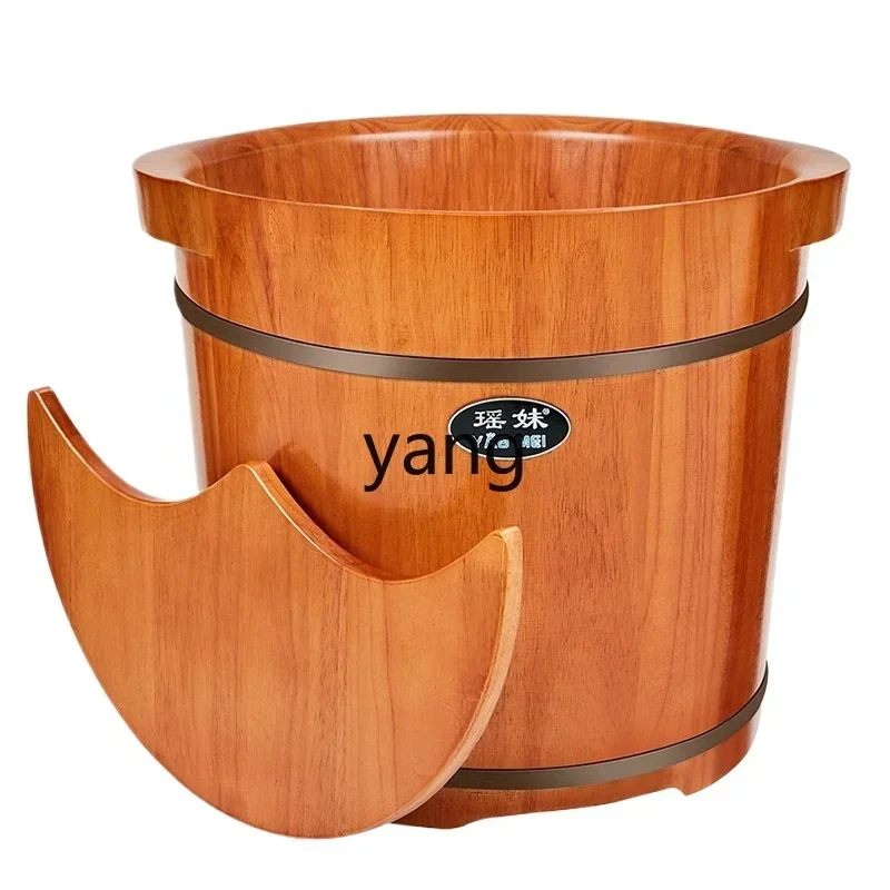 LH foot bucket household solid wood over calf high and deep bucket foot bath bucket foot basin