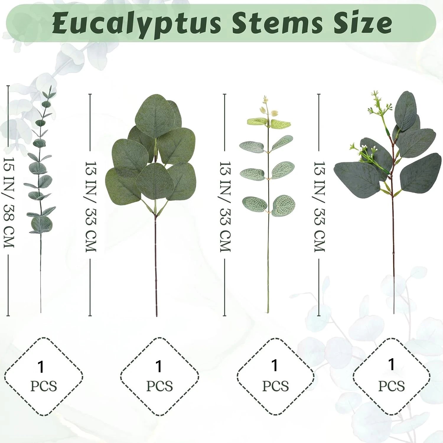 

Artificial Eucalyptu Leaves Branche combination Christmas tree wreath Floral Bouquets Wedding Holiday Home vase diy gift Decor