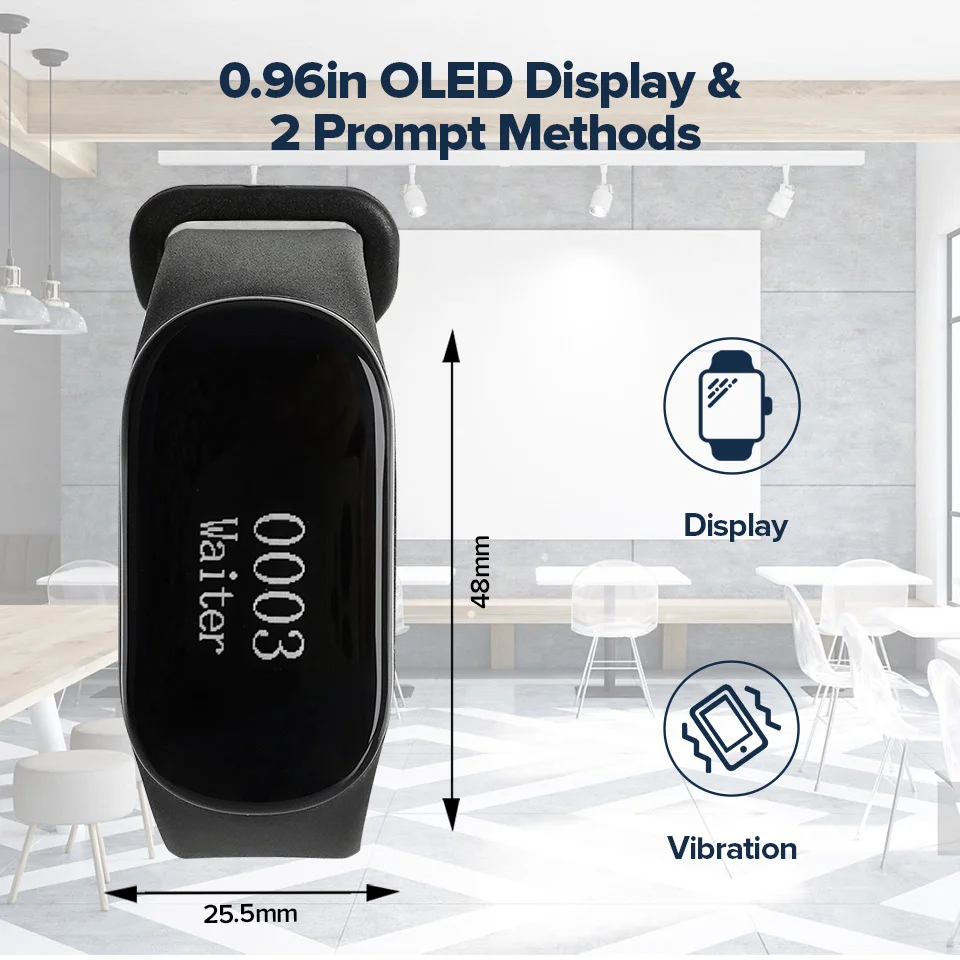 Imagem -05 - Retekess Narguilé Restaurante Garçom Sistema de Chamada Td112 Relógio à Prova Impermeável Água Pager Receptor Td032 Botões Chamada para Café Bar Clínica