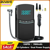 BUVAYE 150PSI/7800mAh Car Air Pump Digital Auto Inflation 22 Cylinders Dual Power Supply Air Compressor Tire Inflator Tire Pump